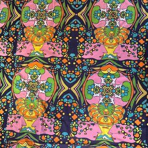 EXTREMELY RARE Vintage 1970s Peter Max Pop Art Bedspread/Tapestry, 99” x 79”